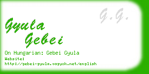 gyula gebei business card